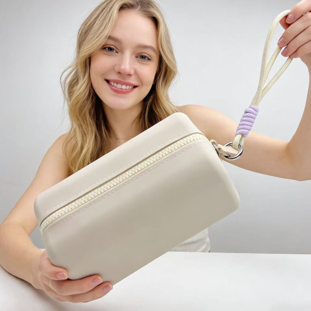 Purple Desktop Organizers Pen Pouches Makeup Bag School Office Stationeries Supply Bag