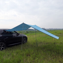 Vehicle Awning for Outdoor Camping Travel Car Roof Top Sun Shelter Black 300 150cm