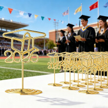 Set Of 20 Cap Shaped Table Card Holders Plated Desktop Photo Note Clips Set 20