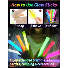 FUSHI&MON Glow Sticks 15 Pack, Glow in Dark Light Up Sticks Party