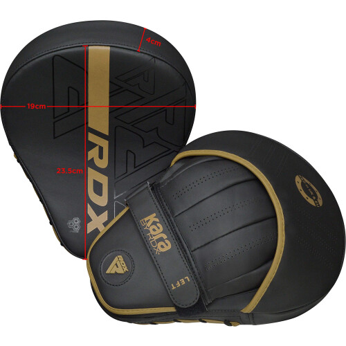 RDX Boxing Pads Curved Focus Mitts, Maya Hide Leather KARA Hook and 2