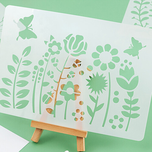 8Pcs Creative Scrapbooking Stencils Drawing Stencil Set With Intricate Pattern
