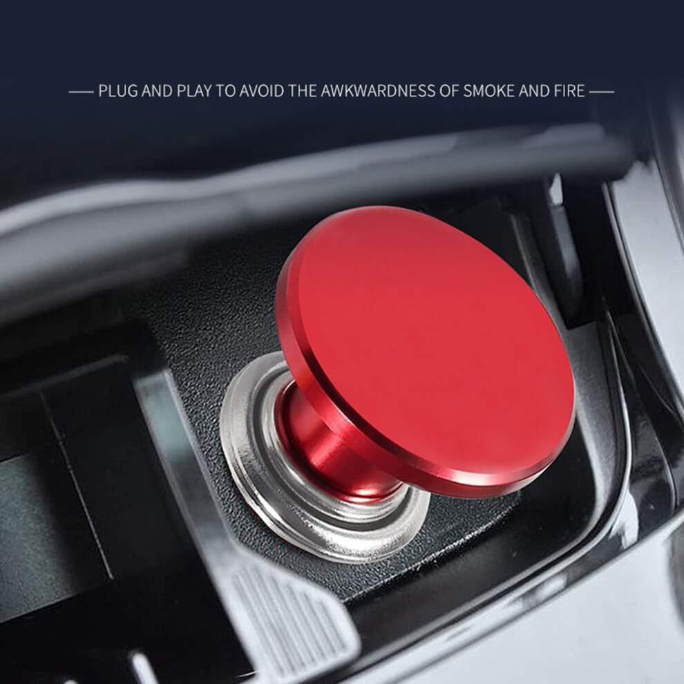 Cool Touch 12V Cigarettes Lighter Aluminum Designs Adapter Fits Most Vehicles Red 7754004626669
