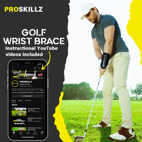 PROSKILLZ UK PRO Golf Wrist Brace – Swing Training Aid for Proper 1