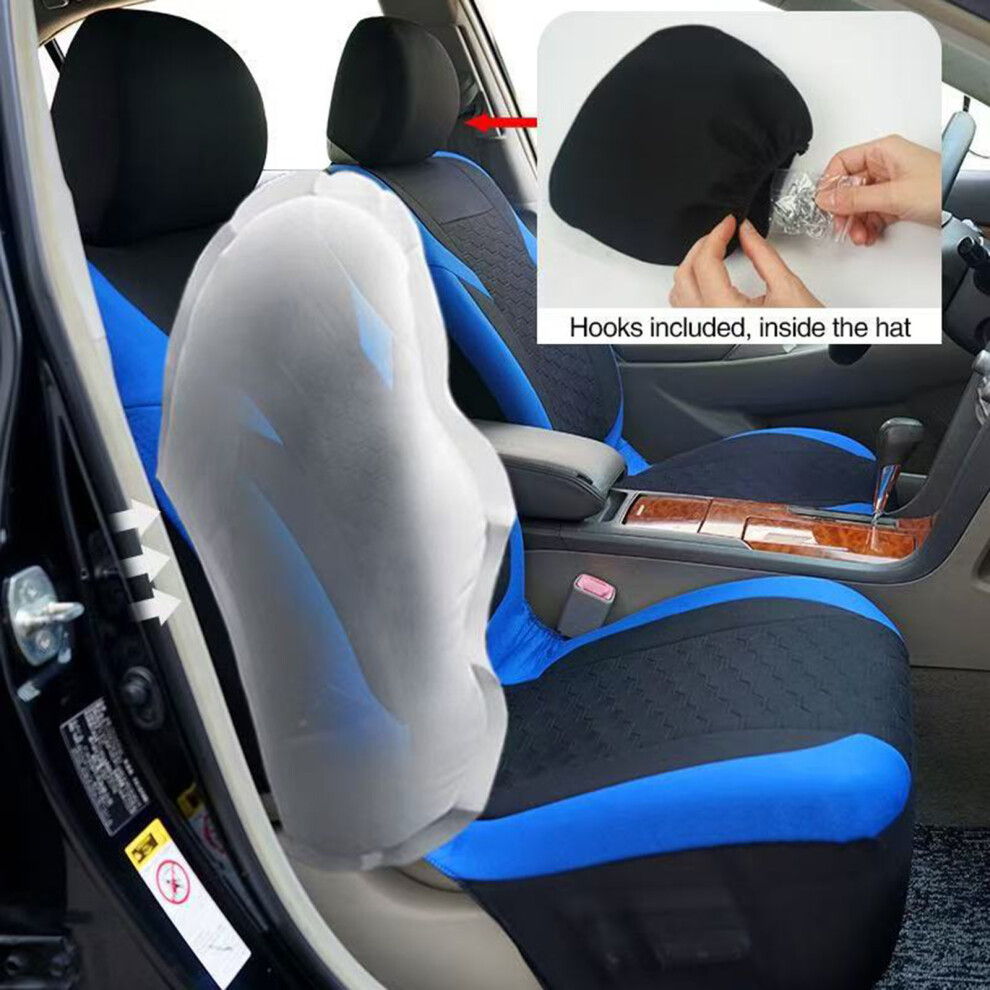 Comfortable Car Seat Cover With Nonslip Design Universal For Seat Front 2 Seats Black 7754004622005