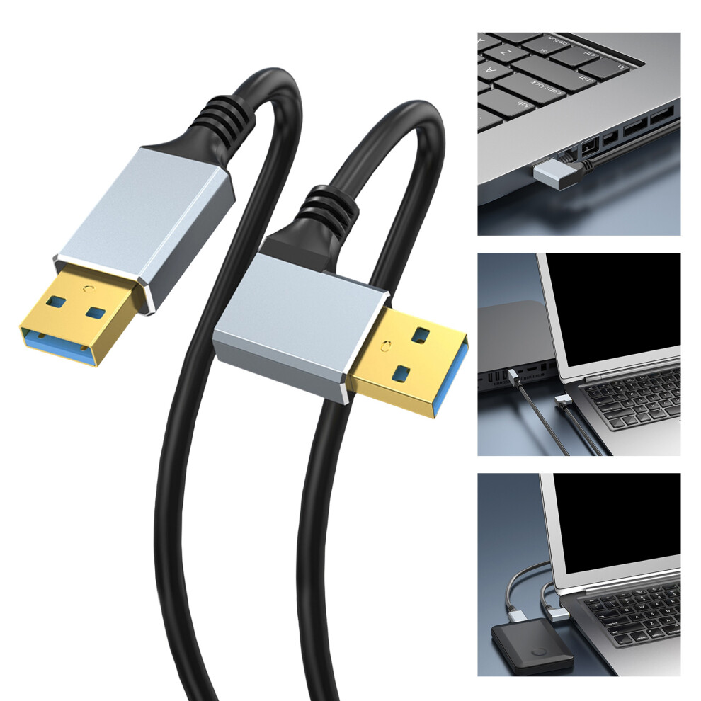Travel Usb 3.0 A Male To Male Extender Wire For Fast Data Transfer And Charging 2M Bend Up 7695001112840