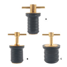 Heavy Duty Marine Deck Scupper Plug 3/4 Inch Brass Body And Soft Rubber for Ship A