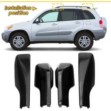 Car Black Roof Rack Rails End Cap Protection Cover Shell for RAV4 2001-2005 Cargo Rack Legs Protection 4pcs