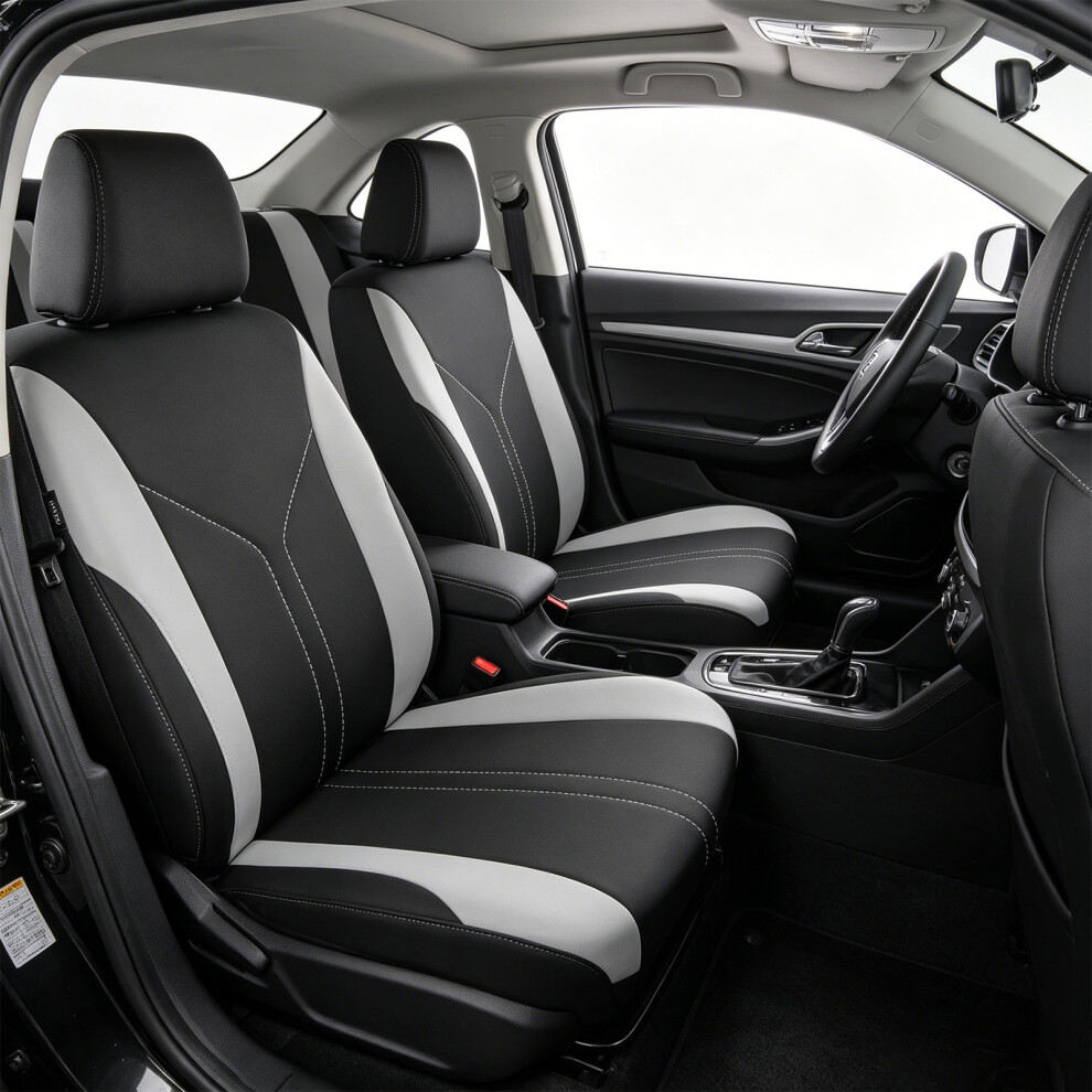 Car Seat Covers With Headrest Cover Soft Fabric For Most Vehicles 1 Seat Black 7754004621800