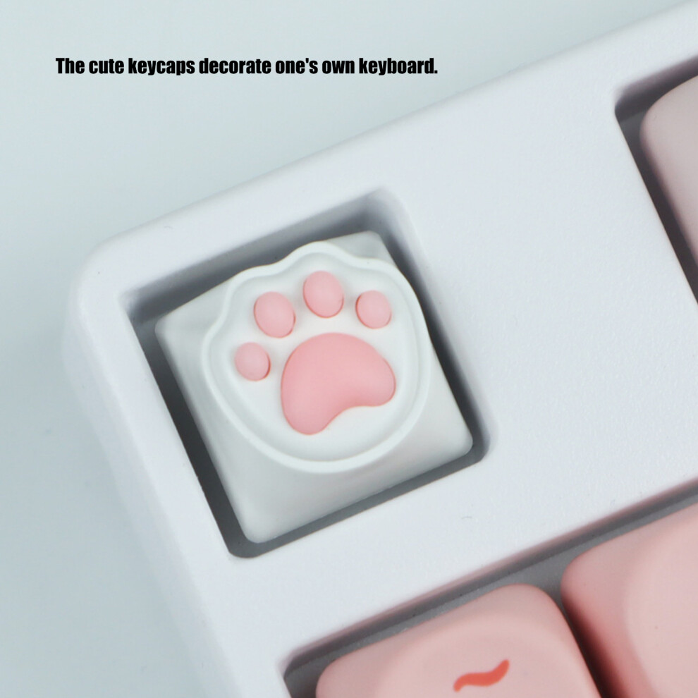 4Pcs Catpaw Keycap Animations Abs Keyboards Cats Claws Esc Key Silicone Keycap Light/Pink 7695001145329