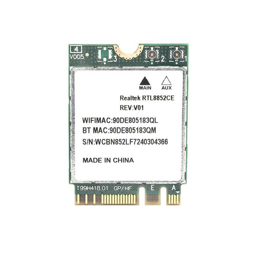 Rtl8852ce Wifi 6E M.2 Network Card 5400Mbps 5.4 Wireless Wifi Adapter Tri Band 2.4/5/6Ghz For Win10/11 6034263314035