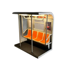 Retro Vintage Subway Train Lamp Decorative Ornament Classic Subway Train Table Lamp with Warm LED Light, Night Light