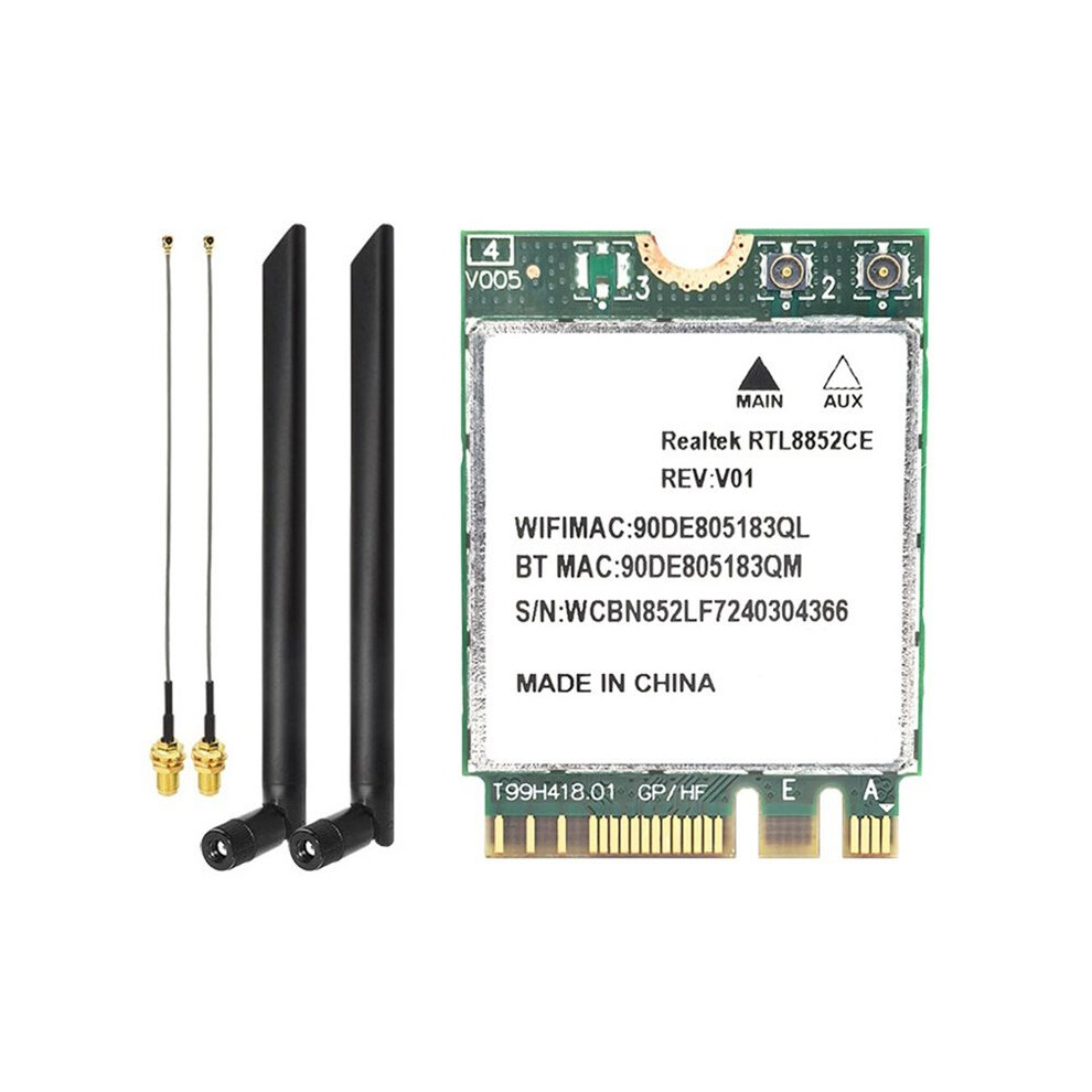 Wifi 6E Rtl8852ce M.2 Network Card Bt5.4 5400Mbps Tri Band 2.4G/5G/6Ghz Wireless Wifi Adapter For Laptop Win10/11 4711114137419
