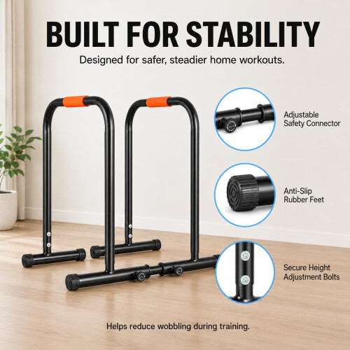 Panana Adjustable Dip Bars, Parallel Bars for Calisthenics & Home Gym 1