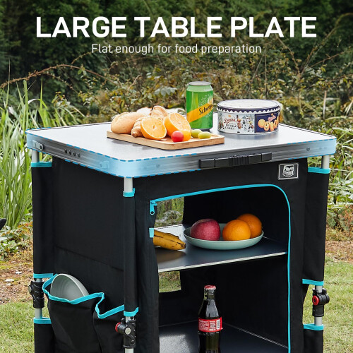 TIMBER RIDGE Compact Camping Storage, Pop Up Folding Camping Kitchen 1