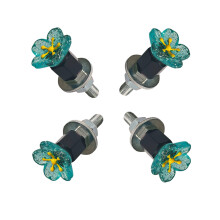Unique 1/4'' Threaded Flower Head License Plate Bolts License Plate Frame Screw Red 4