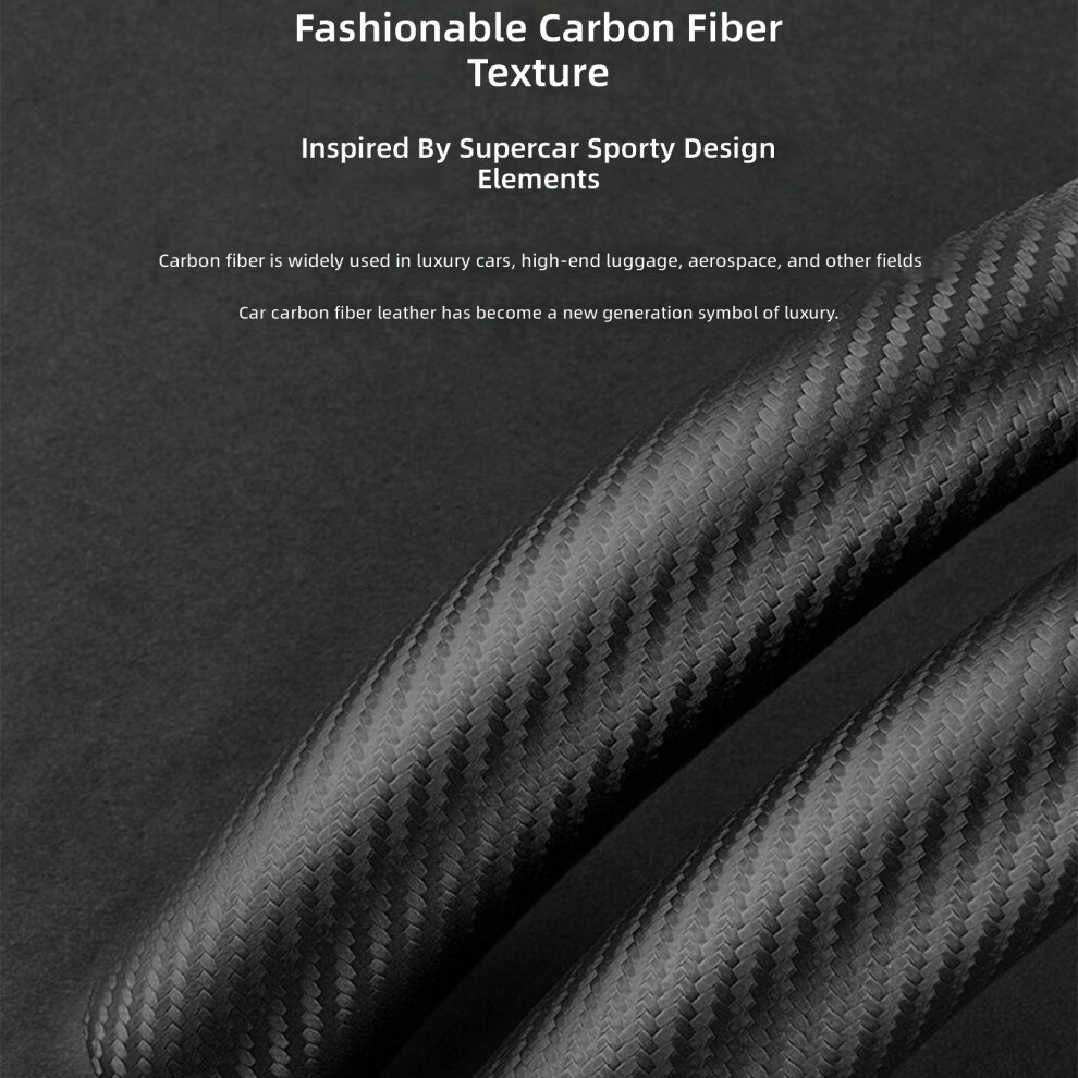Stylish Steering Wheel Cover Protector Enhances Grip And Interior Carbon Fiber Pat Red 7754004666054