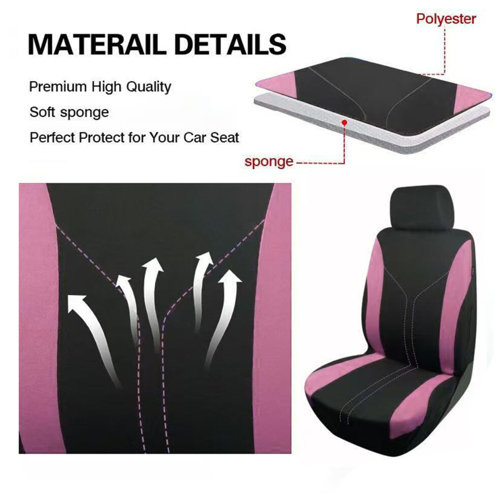 Fabric Car Seat And Headrest Covers For Most Car Models Eays Front 2 Seats Blue 7754004621725