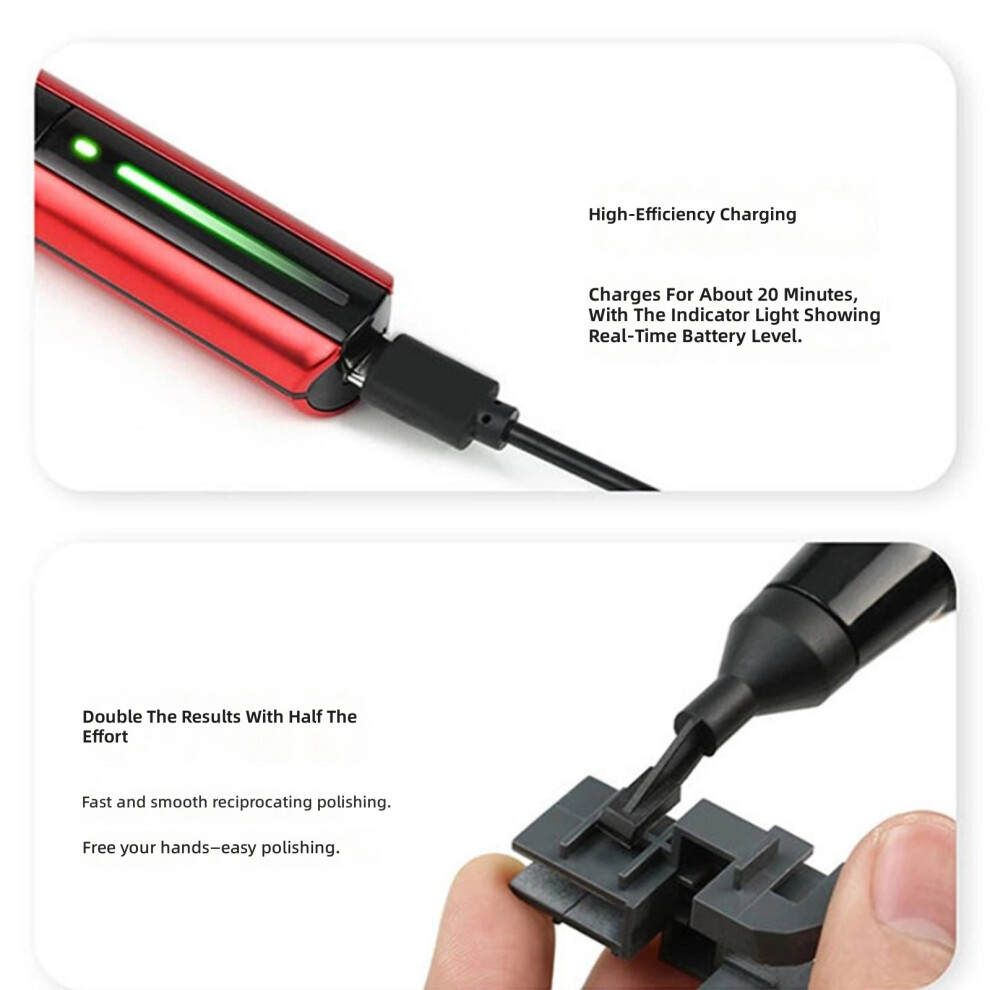 Model Grinding Pen With 8 Heads And 12 Sandpapers For Miniature Polishing 7754004593954