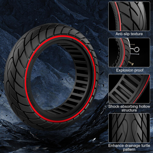 OUXI 2 Pack 10 x 2.5 Solid Tyre,10 inches 60/70-6.5 Solid Tyre 1