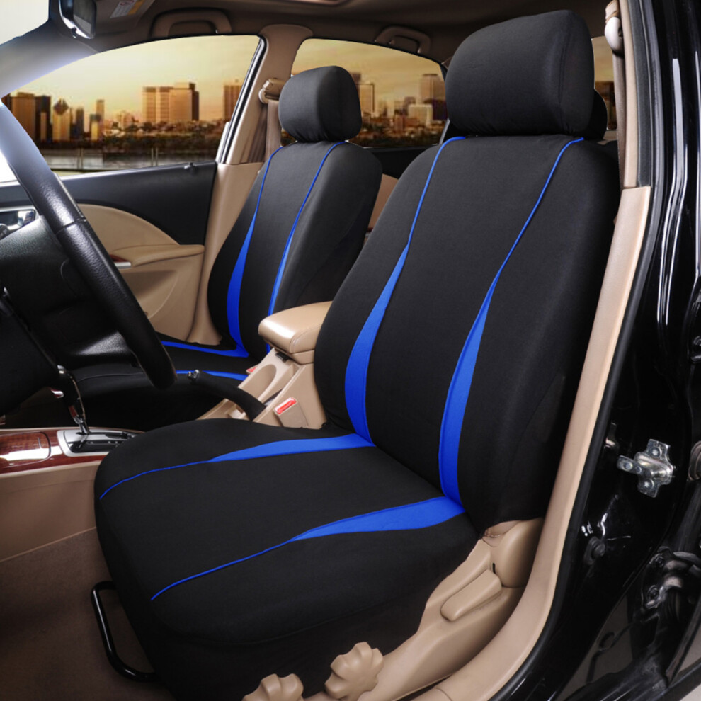 Universal Car Seat Cover Cushion Comfortable Design Cloth Fabric For 5 Seats Sets Black 7754004621831