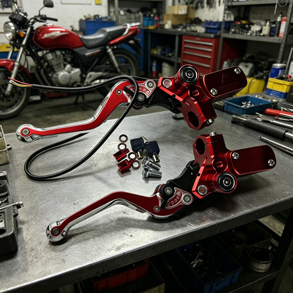 Aluminum Alloy Hydraulic Clutch Lever Disc Brake Lever For Smooth Riding Red 7754004611436