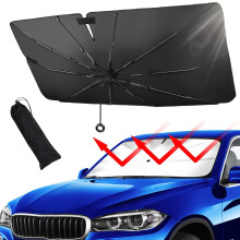 Car Windshield Sun Shade Front Window Sunshade Protectors for Sun Heat Universal M size