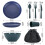 ReaNea Camping Mess Kit for 2 with Bowl, Plate, Cup, Spoon, Fork, 2
