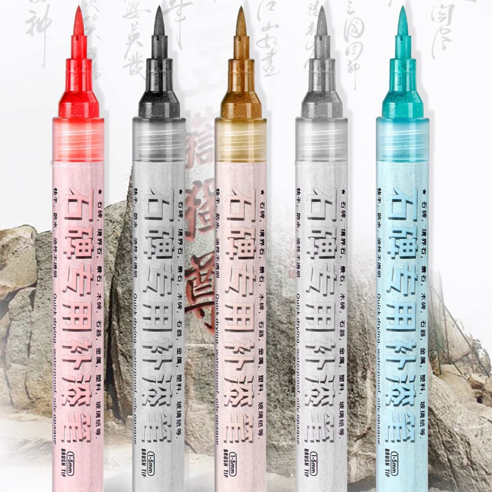 Weather Resistance Stone Inscription Paint Pen For Gravestones And Tombstone Red 7754004596375