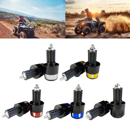 Pair Motorcycle Handlebar End Plugs Protective Handlebar End Caps for Travel Blue