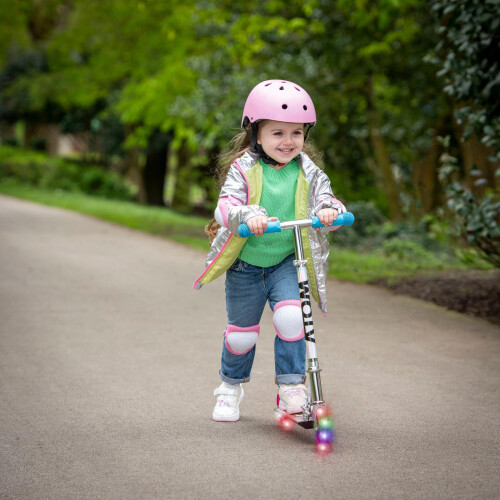HTI ATOM Holographic Light-Up Inline Scooter for Kids Ages 4-7 | Foldable 2