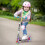 HTI ATOM Holographic Light-Up Inline Scooter for Kids Ages 4-7 | Foldable 4