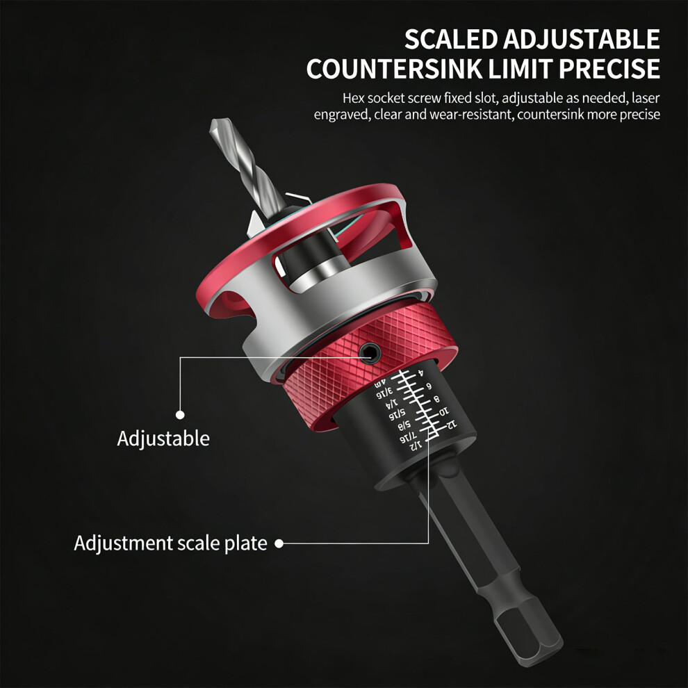 Professional Alloy Countersink Drill Bits Set For Precise Woodworking Projects Blue 7754004647039