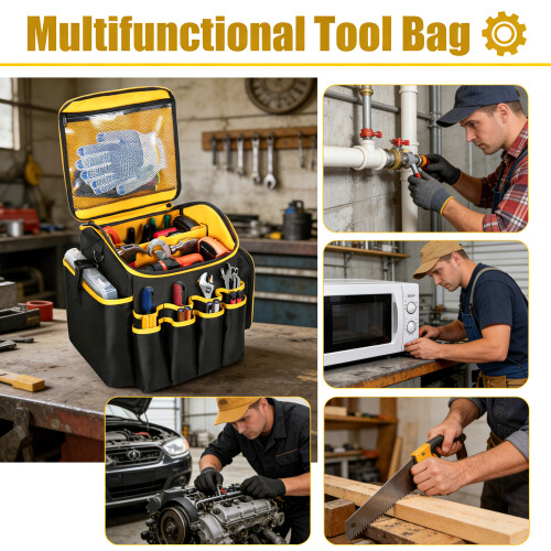Professional Tool Backpack Multiple Pockets Tool Storage Reinforced Structure