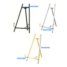 Metal Desktop Tripod Easel For Artwork Display Adjustable Angles Foldable Design Black