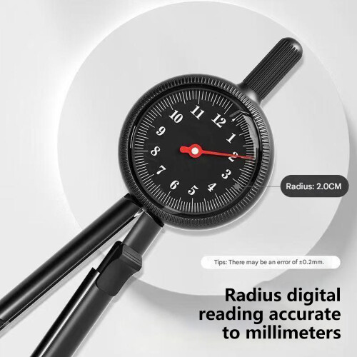 High Precisions Accurate Plastic Compass Drafting Compass With 30cm Long Scale White