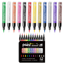 Colorful Tombstone Marker Waterproof Paint Pen For Restoring Grave Inscriptions Pink