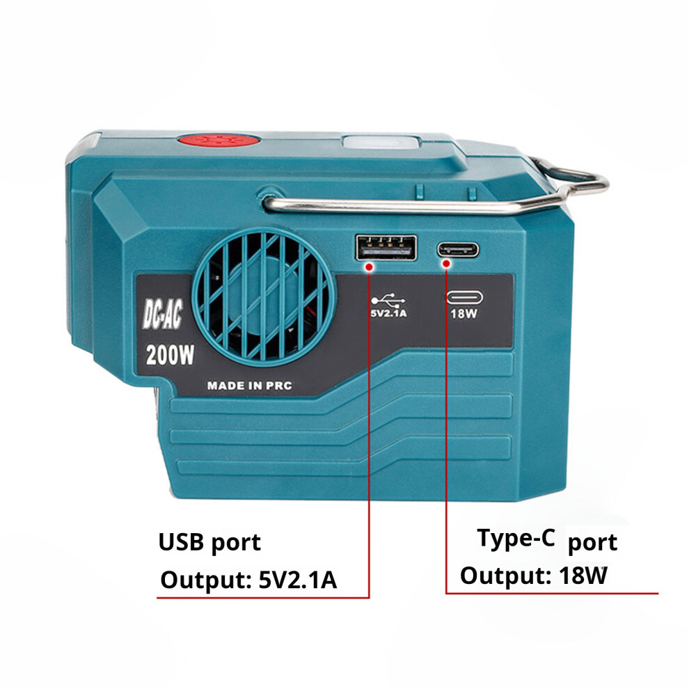 200W Power Inverter Dc12-24V To Ac120v/220V Chargers Power Station For Outdoor Bs 220V 7754004614642