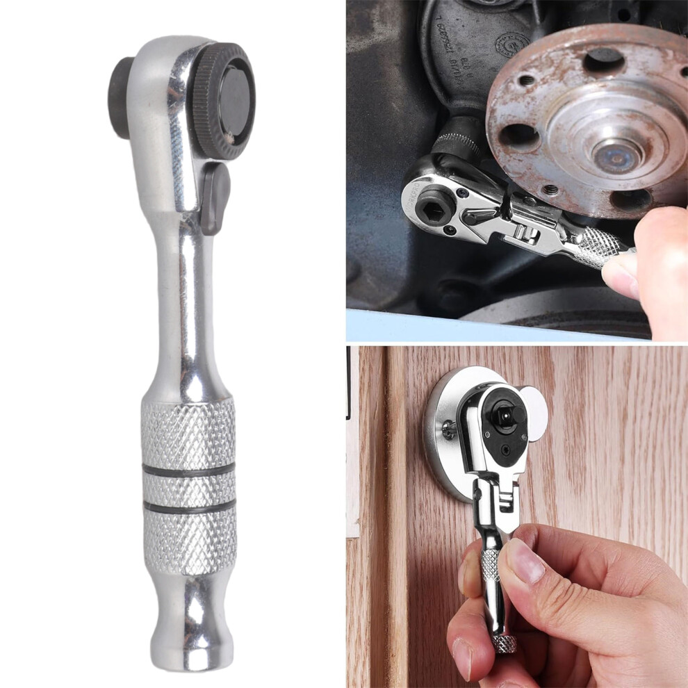 Compactly Steel 1/4 Ratcheting Wrench For Tight Space And Diy Projects Spanner 7754004649132