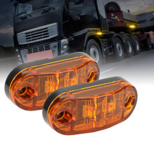 24V Automotive Warning Lights Side Clearance Indicators Lamp Truck Accessories White