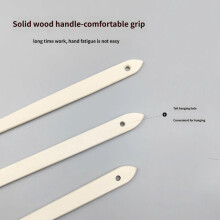 Extended Reach Cleaning Curved Head Brush Wooden Handle Bendable Cleaning Tool 4