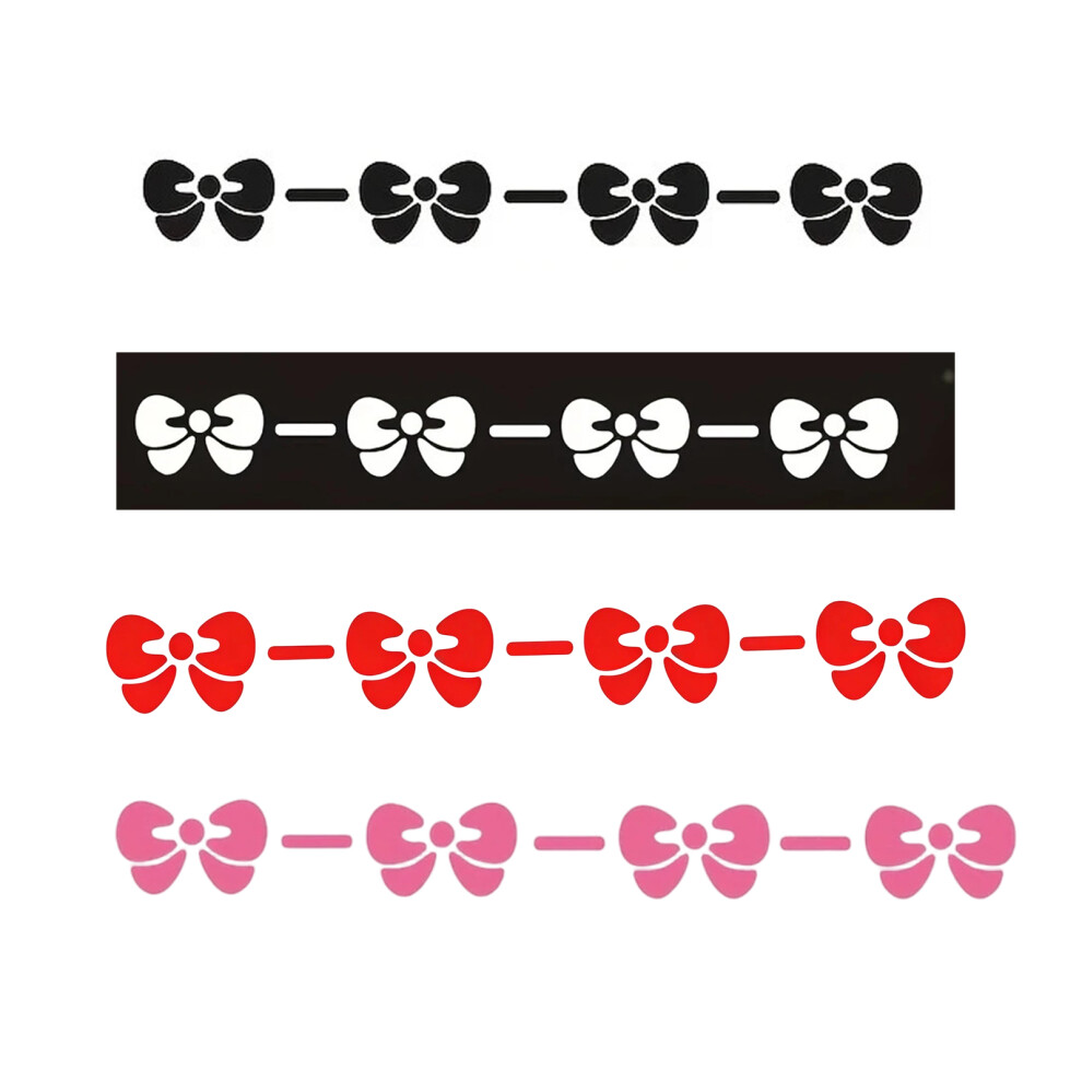 Stylish Plastic Bowknot Car Sticker Enhances Your Vehicle Appearance Day And Night Pink 7754004610927