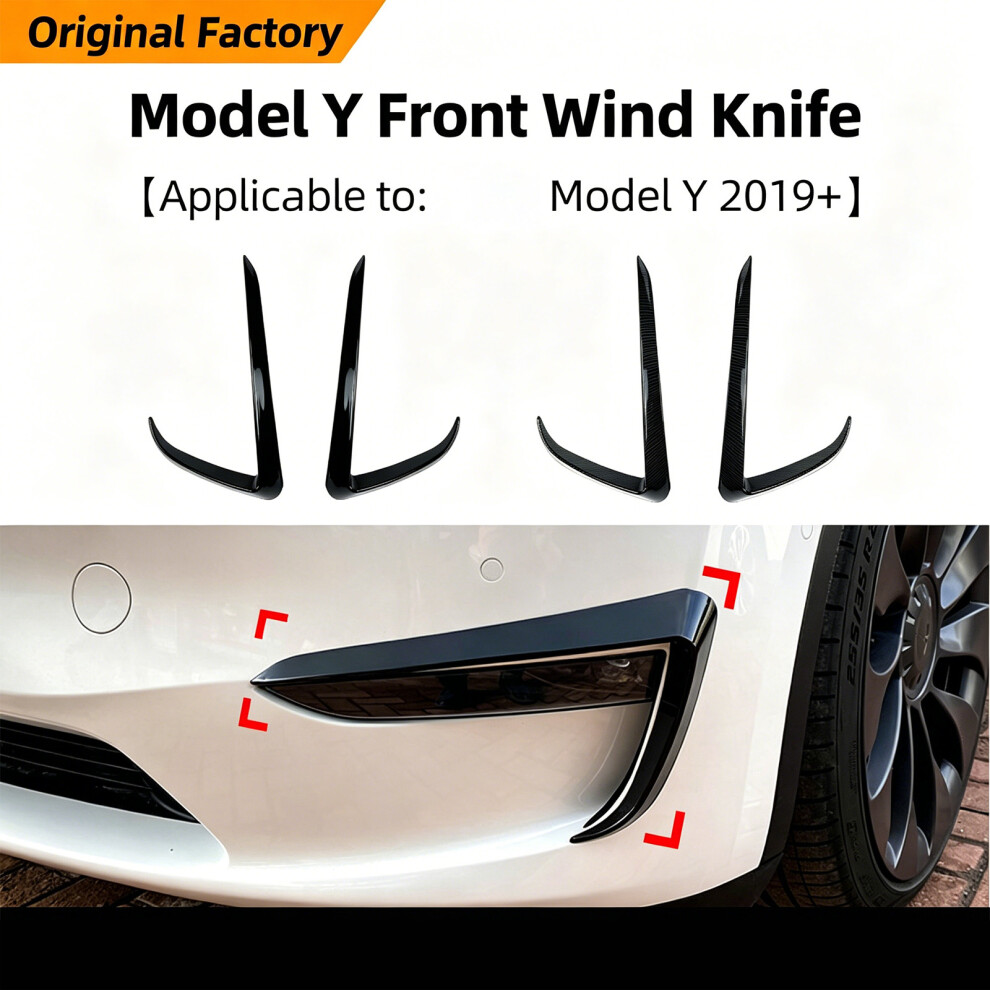 Front Bumper Cover Abs Construction Lip Splitter Scratch Protector For Matte Carbon Fiber 7754004614543