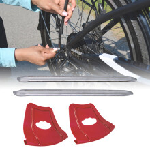 Corrosion Resistant Zinc Coated Tire Iron with Plastic Guard for Bike Wheels Red