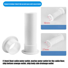 Through Hull Drain Fitting For Yacht Cabin Bilge Water Outlet And Water Flow Black trumpet