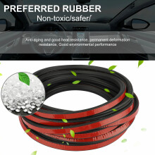 Rubber Soundproof Dustproof Sealing Strips for Car Door Windshield 5M Length