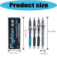 4Pcs Fighter Plane Gel Pen 0.5MM Fine Point Ergonomic Grip Retractable Gel Pen