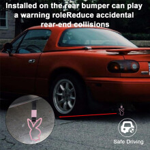 Automotive Exterior Decor Rabbit Shaped Warning Strap Loop Racing Tow Strap Red