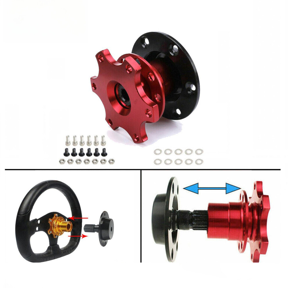 Car Steering Wheel Fast Removal Adapter Coupler With Double Locking Mechanism Blue 7754004638310