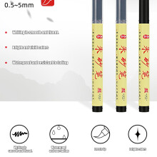 Light Weight Plastic Inks Brush Pen For Religious Scripts Handwriting Jets black 3 stick